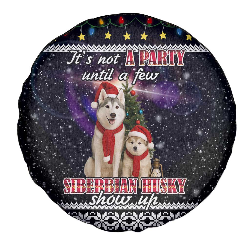 Siberian Husky Show Up Xmas Christmas Spare Tire Cover Xmas Holiday Patterns - Wonder Print Shop
