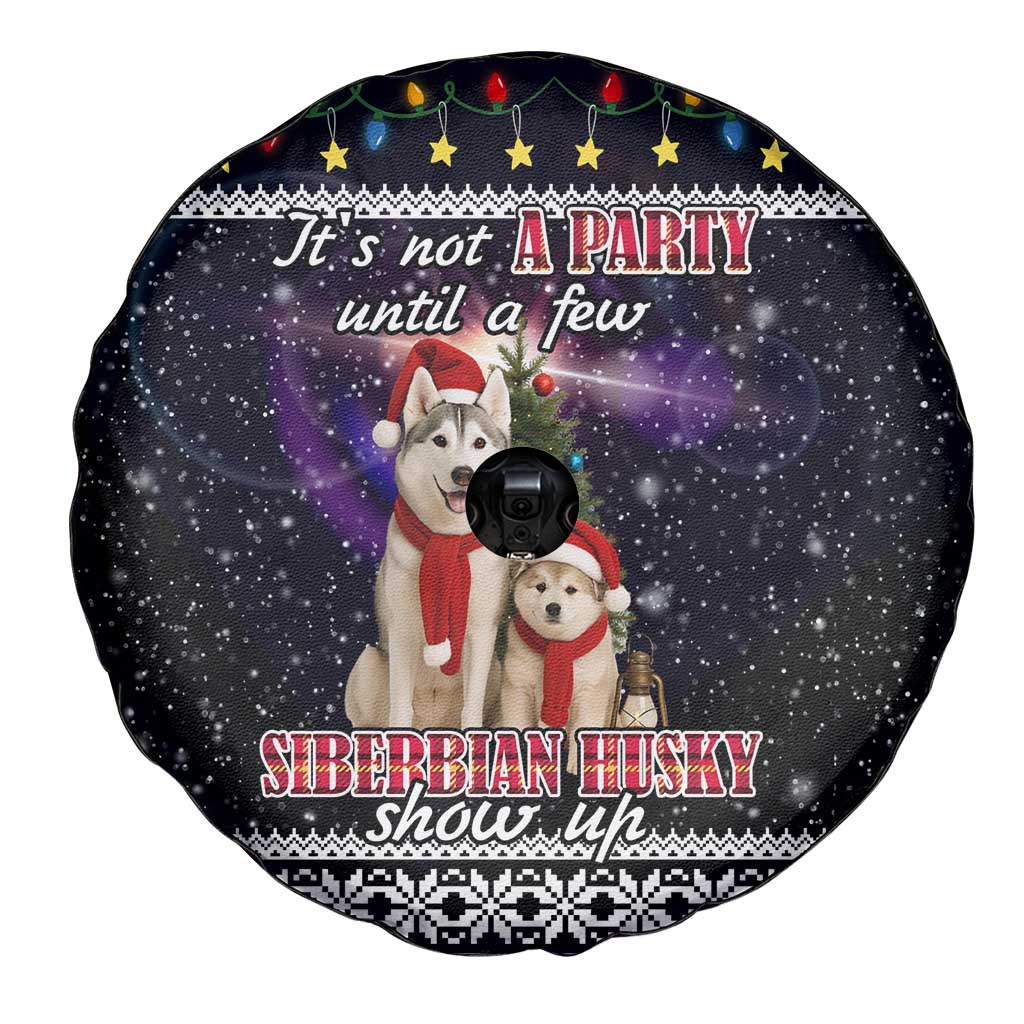 Siberian Husky Show Up Xmas Christmas Spare Tire Cover Xmas Holiday Patterns - Wonder Print Shop