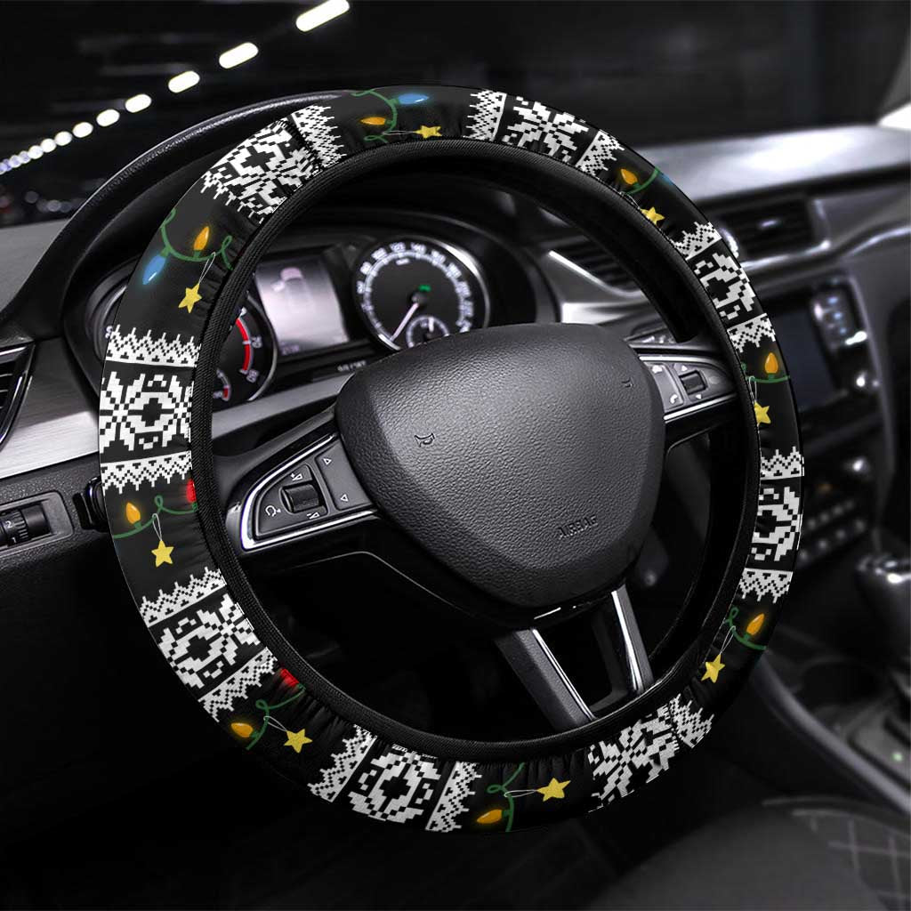 Siberian Husky Show Up Xmas Christmas Steering Wheel Cover Xmas Holiday Patterns - Wonder Print Shop