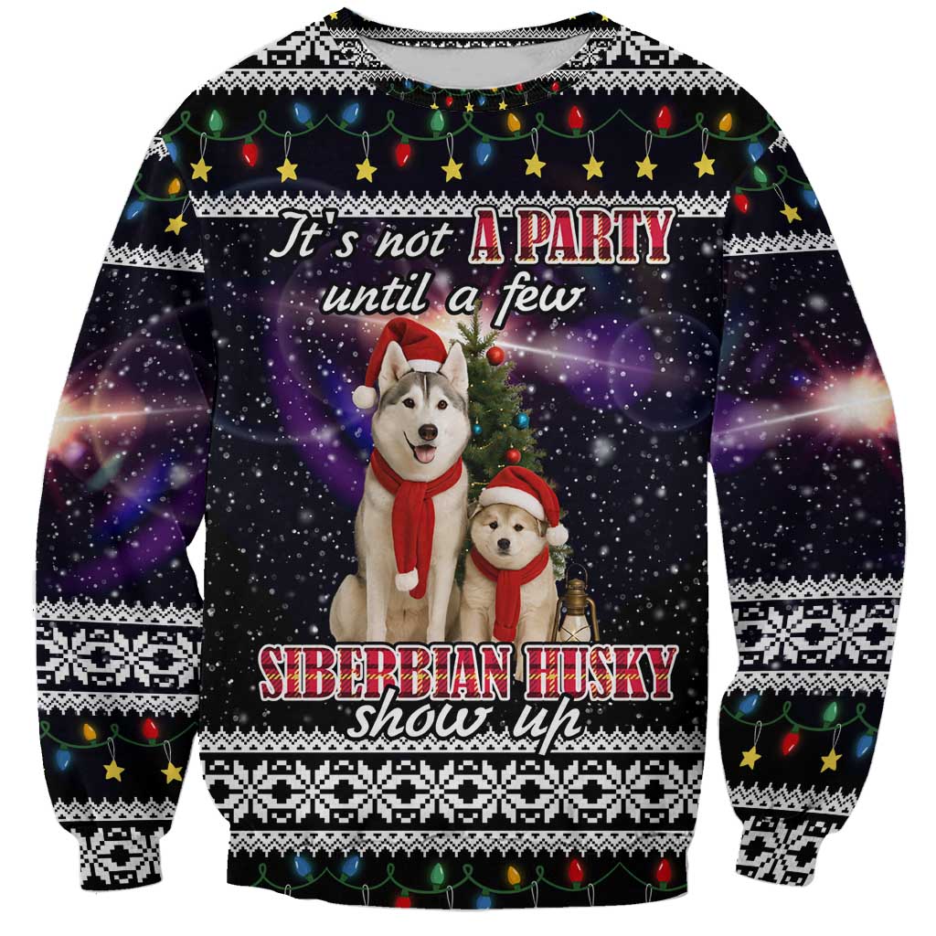 Siberian Husky Show Up Xmas Christmas Sweatshirt Xmas Holiday Patterns - Wonder Print Shop