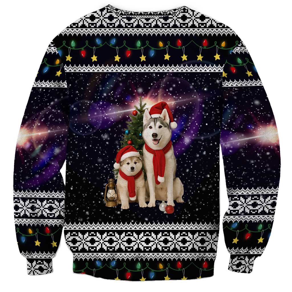 Siberian Husky Show Up Xmas Christmas Sweatshirt Xmas Holiday Patterns - Wonder Print Shop