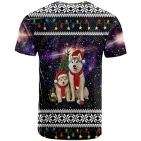 Siberian Husky Show Up Xmas Christmas T Shirt Xmas Holiday Patterns - Wonder Print Shop