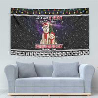 Siberian Husky Show Up Xmas Christmas Tapestry Xmas Holiday Patterns - Wonder Print Shop