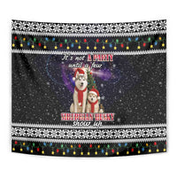 Siberian Husky Show Up Xmas Christmas Tapestry Xmas Holiday Patterns - Wonder Print Shop