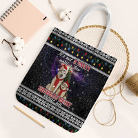 Siberian Husky Show Up Xmas Christmas Tote Bag Xmas Holiday Patterns - Wonder Print Shop