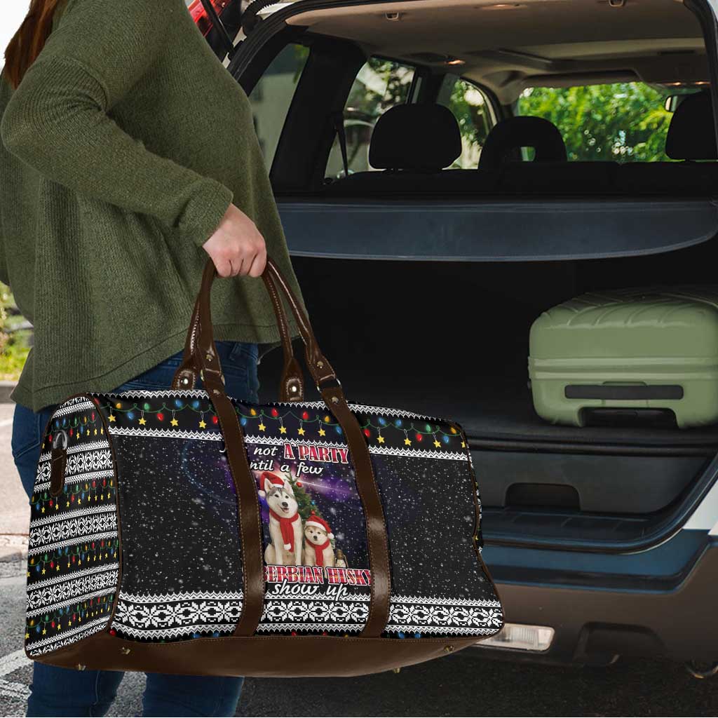 Siberian Husky Show Up Xmas Christmas Travel Bag Xmas Holiday Patterns - Wonder Print Shop