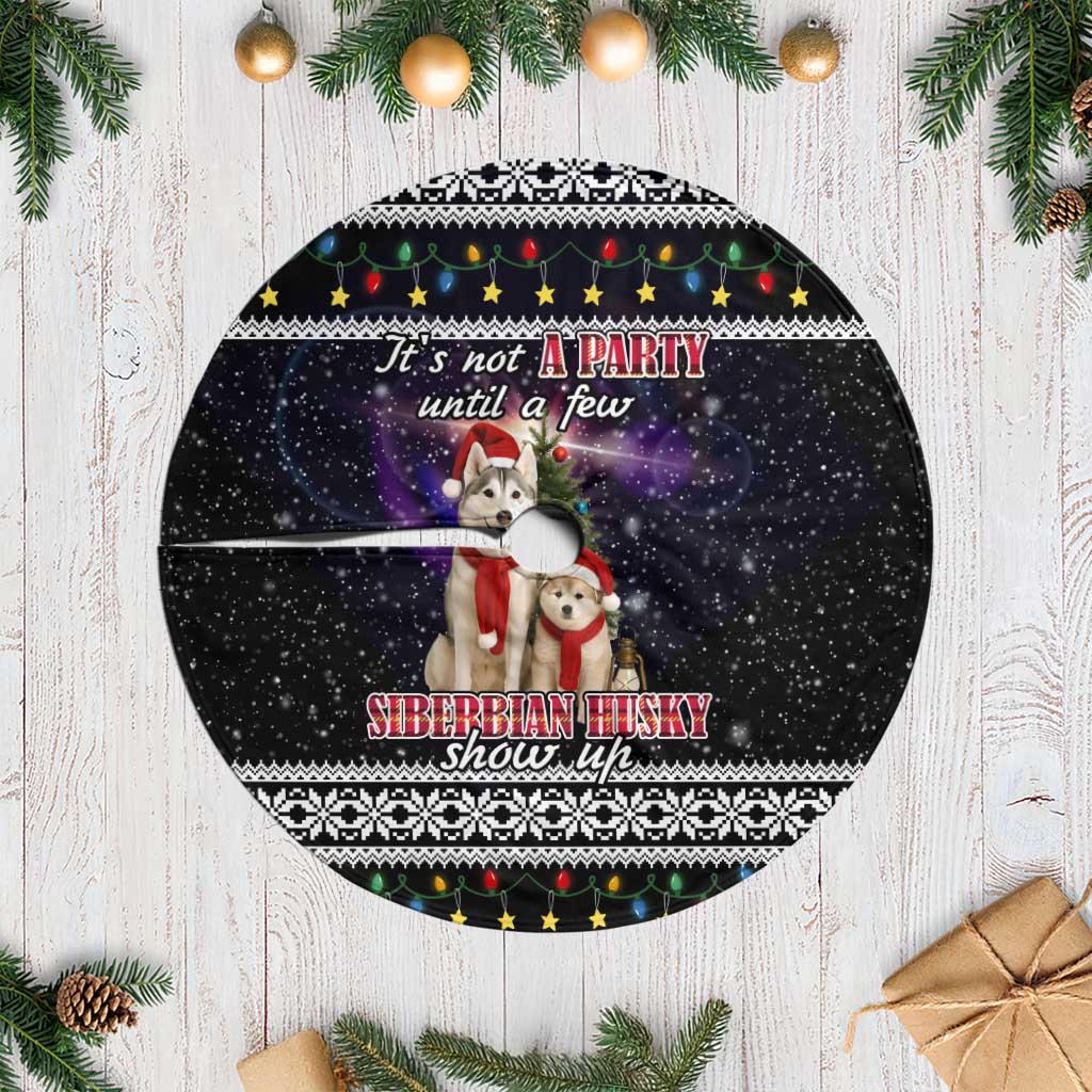 Siberian Husky Show Up Xmas Christmas Tree Skirt Xmas Holiday Patterns - Wonder Print Shop