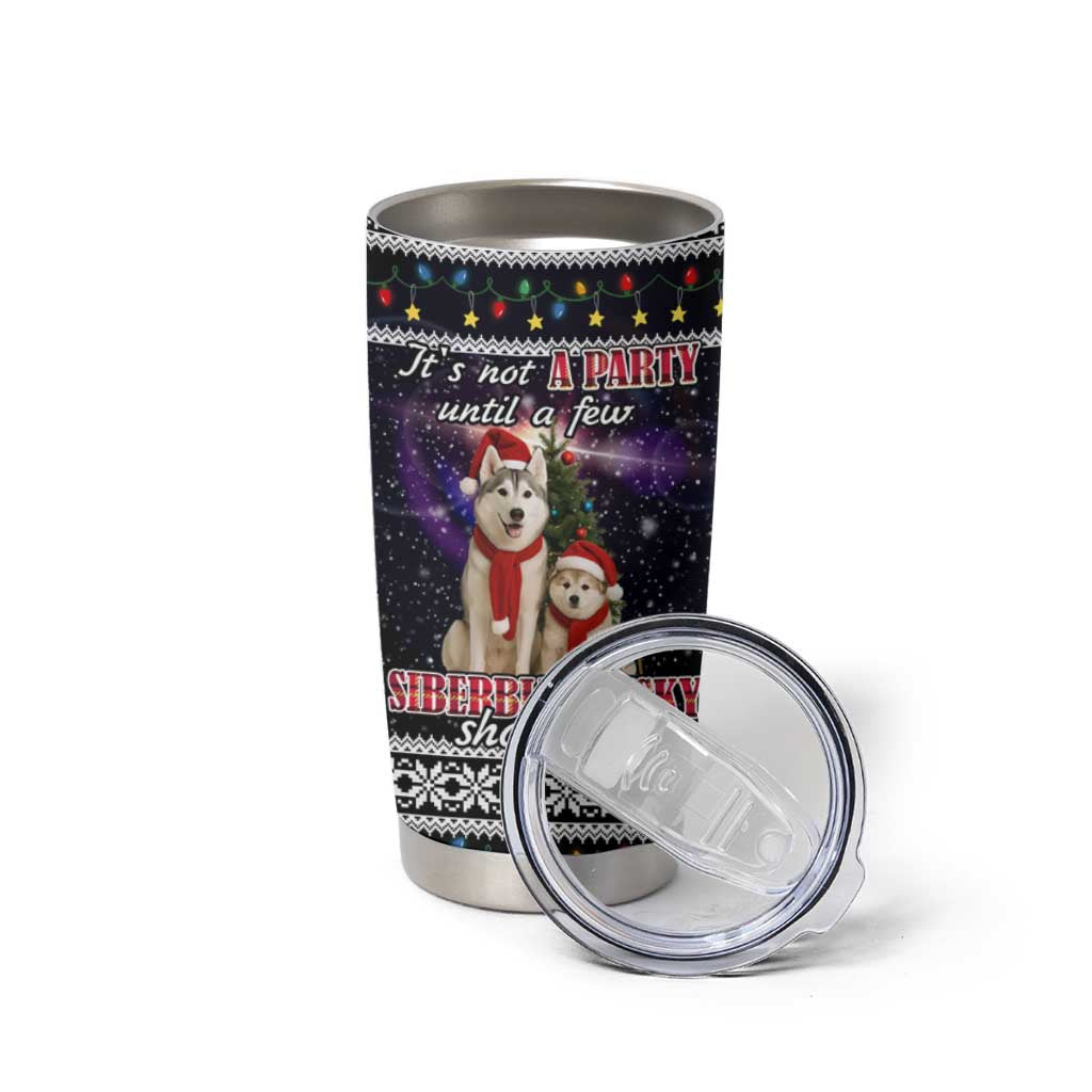 Siberian Husky Show Up Xmas Christmas Tumbler Cup Xmas Holiday Patterns - Wonder Print Shop