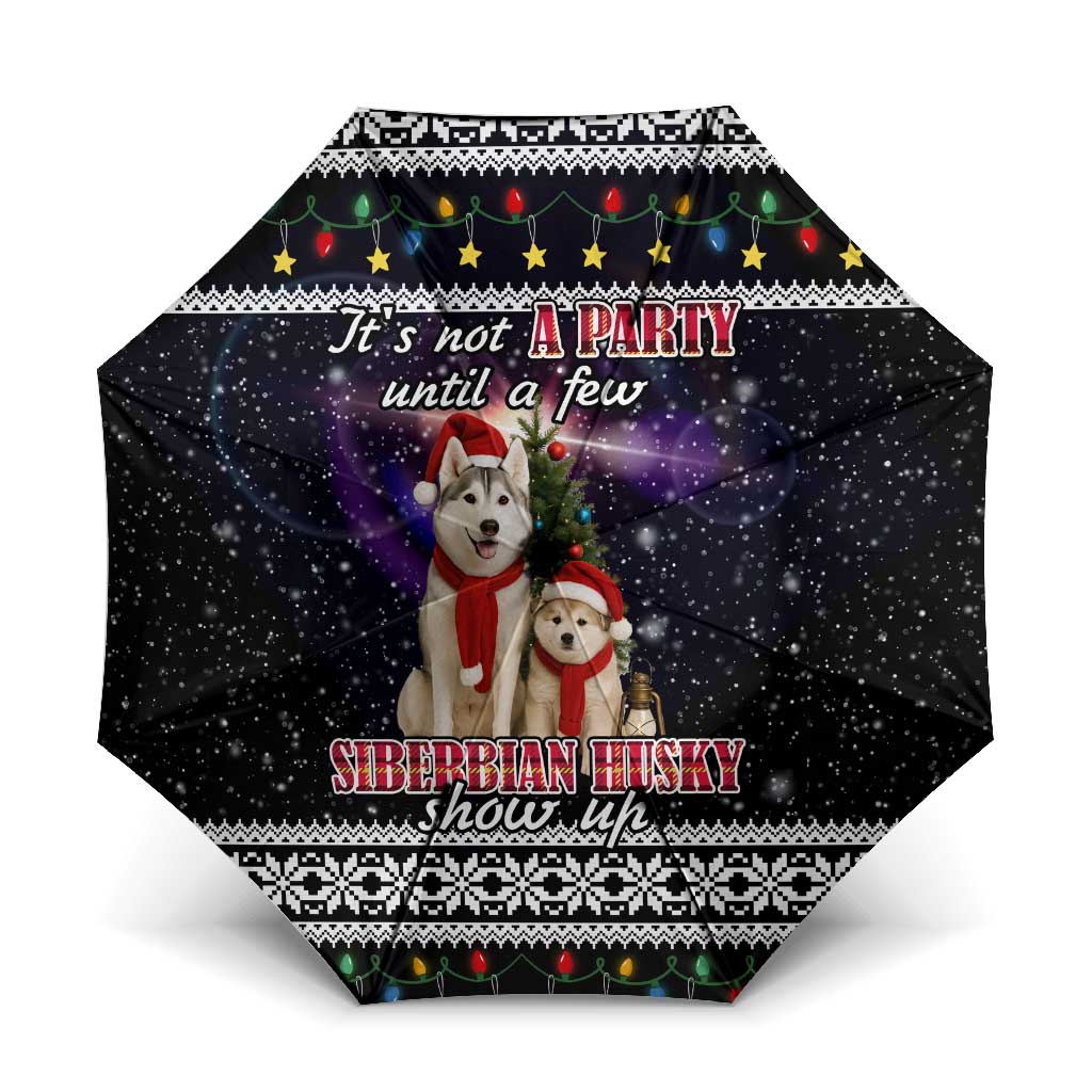 Siberian Husky Show Up Xmas Christmas Umbrella Xmas Holiday Patterns - Wonder Print Shop