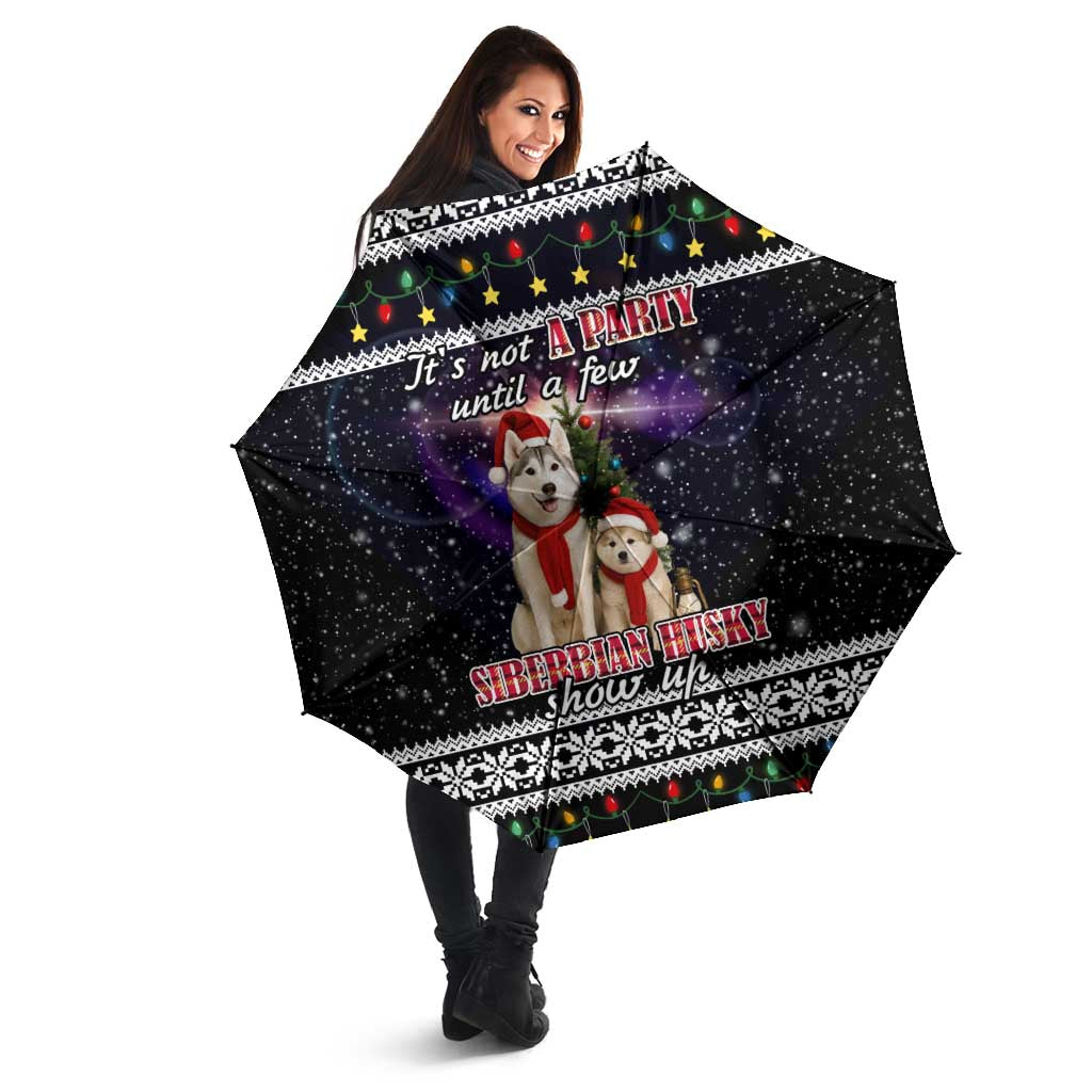 Siberian Husky Show Up Xmas Christmas Umbrella Xmas Holiday Patterns - Wonder Print Shop