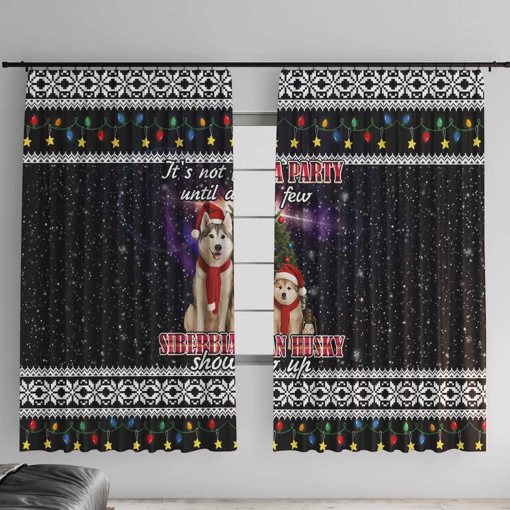 Siberian Husky Show Up Xmas Christmas Window Curtain Xmas Holiday Patterns - Wonder Print Shop