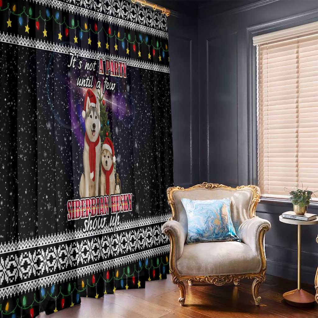 Siberian Husky Show Up Xmas Christmas Window Curtain Xmas Holiday Patterns - Wonder Print Shop