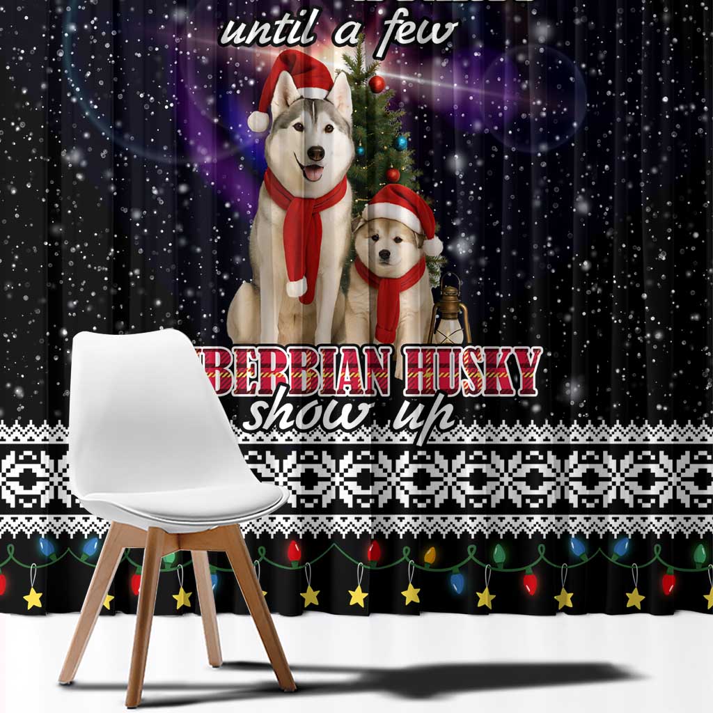 Siberian Husky Show Up Xmas Christmas Window Curtain Xmas Holiday Patterns - Wonder Print Shop