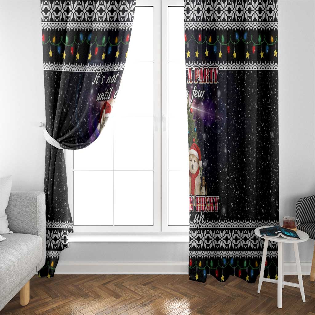 Siberian Husky Show Up Xmas Christmas Window Curtain Xmas Holiday Patterns - Wonder Print Shop