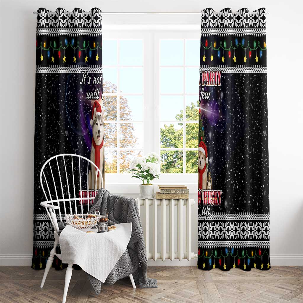 Siberian Husky Show Up Xmas Christmas Window Curtain Xmas Holiday Patterns - Wonder Print Shop