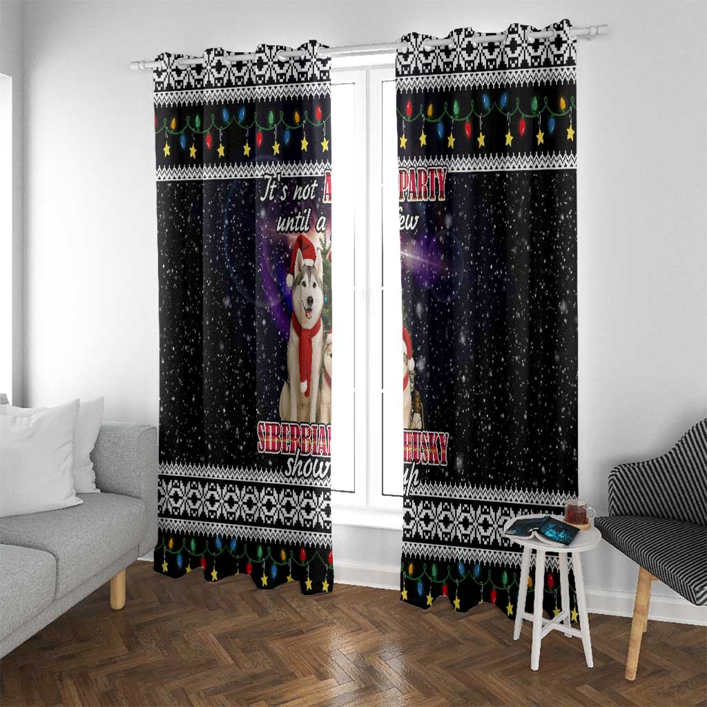 Siberian Husky Show Up Xmas Christmas Window Curtain Xmas Holiday Patterns - Wonder Print Shop