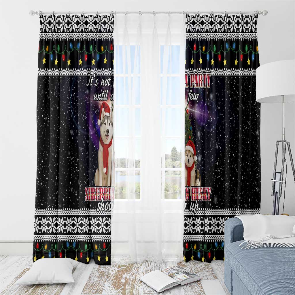 Siberian Husky Show Up Xmas Christmas Window Curtain Xmas Holiday Patterns - Wonder Print Shop