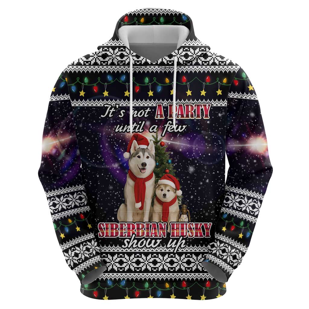 Siberian Husky Show Up Xmas Christmas Zip Hoodie Xmas Holiday Patterns - Wonder Print Shop