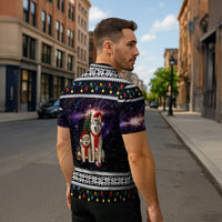 Siberian Husky Show Up Xmas Christmas Zipper Polo Shirt Xmas Holiday Patterns - Wonder Print Shop