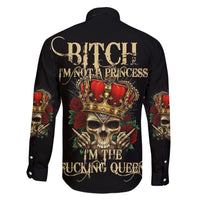 I'm Not A Princess I'm The Fcking Queen Family Matching Short Sleeve Bodycon Dress and Hawaiian Shirt - Wonder Print Shop