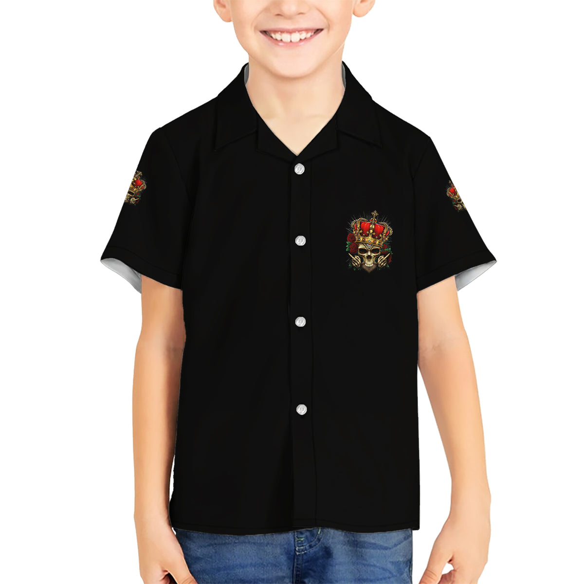 I'm Not A Princess I'm The Fcking Queen Kid Hawaiian Shirt - Wonder Print Shop