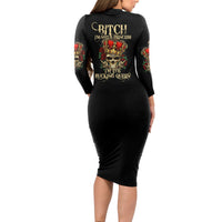 I'm Not A Princess I'm The Fcking Queen Long Sleeve Bodycon Dress - Wonder Print Shop