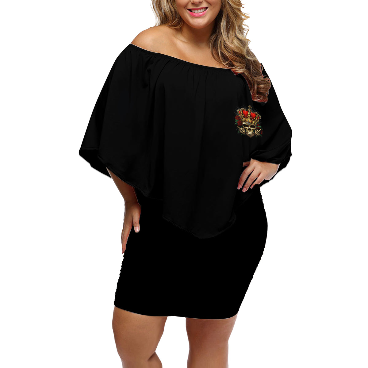 I'm Not A Princess I'm The Fcking Queen Off Shoulder Short Dress - Wonder Print Shop