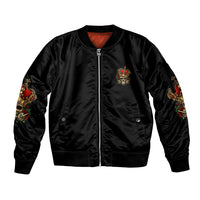 I'm Not A Princess I'm The Fcking Queen Sleeve Zip Bomber Jacket - Wonder Print Shop