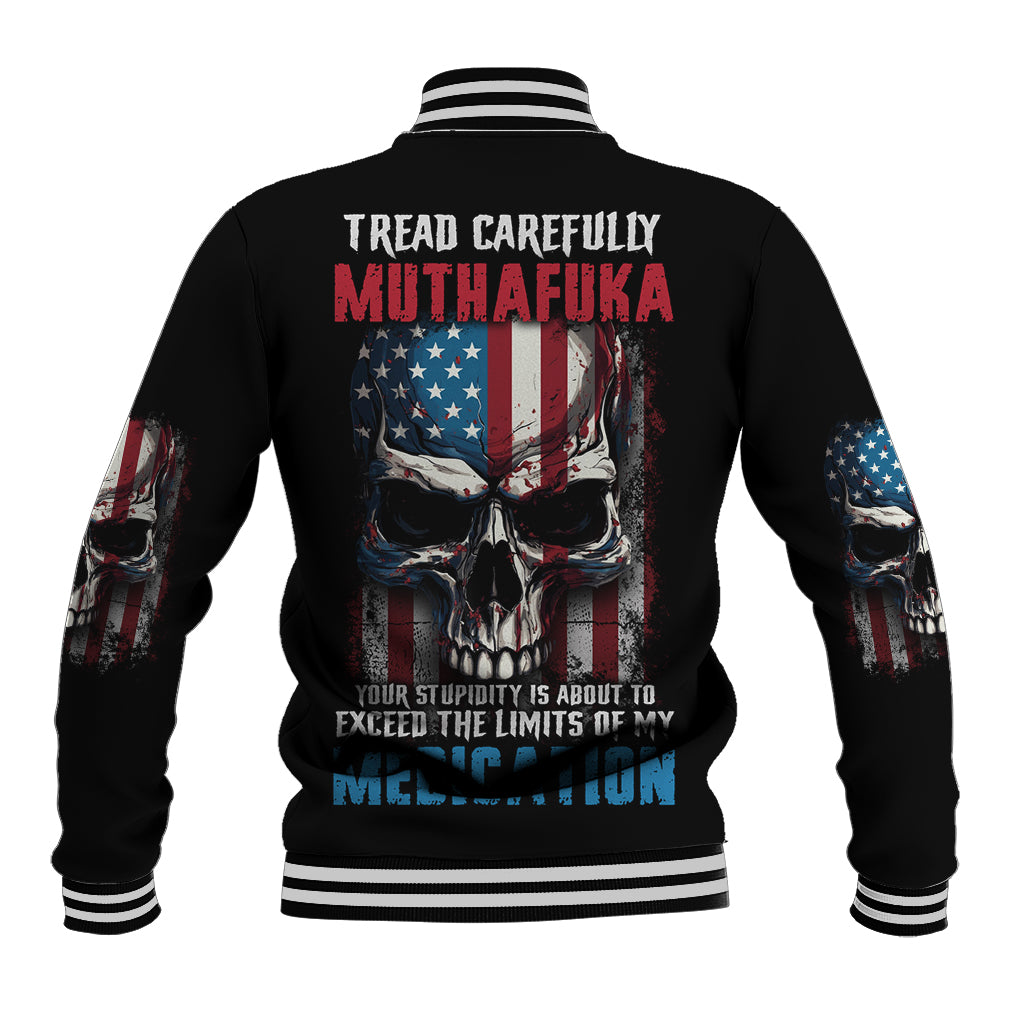 Tread Carefully Muthafuka Baseball Jacket - Wonder Print Shop