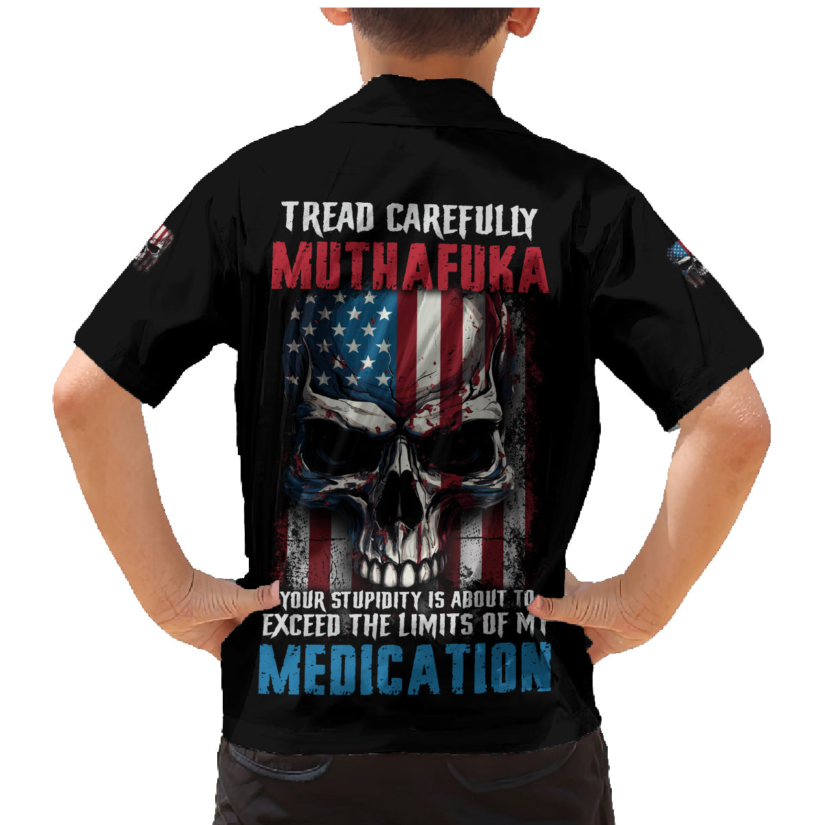 Tread Carefully Muthafuka Family Matching Mermaid Dress and Hawaiian Shirt - Wonder Print Shop