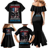 Tread Carefully Muthafuka Family Matching Mermaid Dress and Hawaiian Shirt - Wonder Print Shop