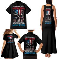 Tread Carefully Muthafuka Family Matching Tank Maxi Dress and Hawaiian Shirt - Wonder Print Shop