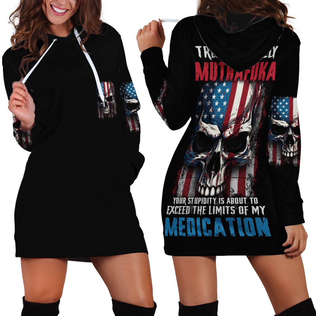 Tread Carefully Muthafuka Hoodie Dress - Wonder Print Shop