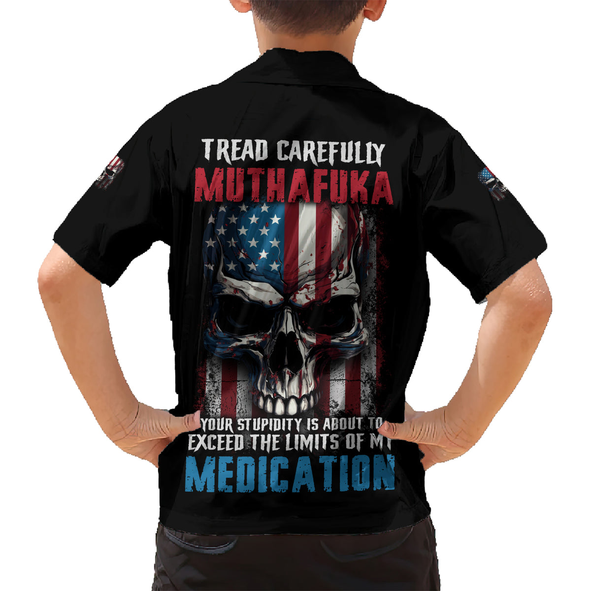 Tread Carefully Muthafuka Kid Hawaiian Shirt - Wonder Print Shop