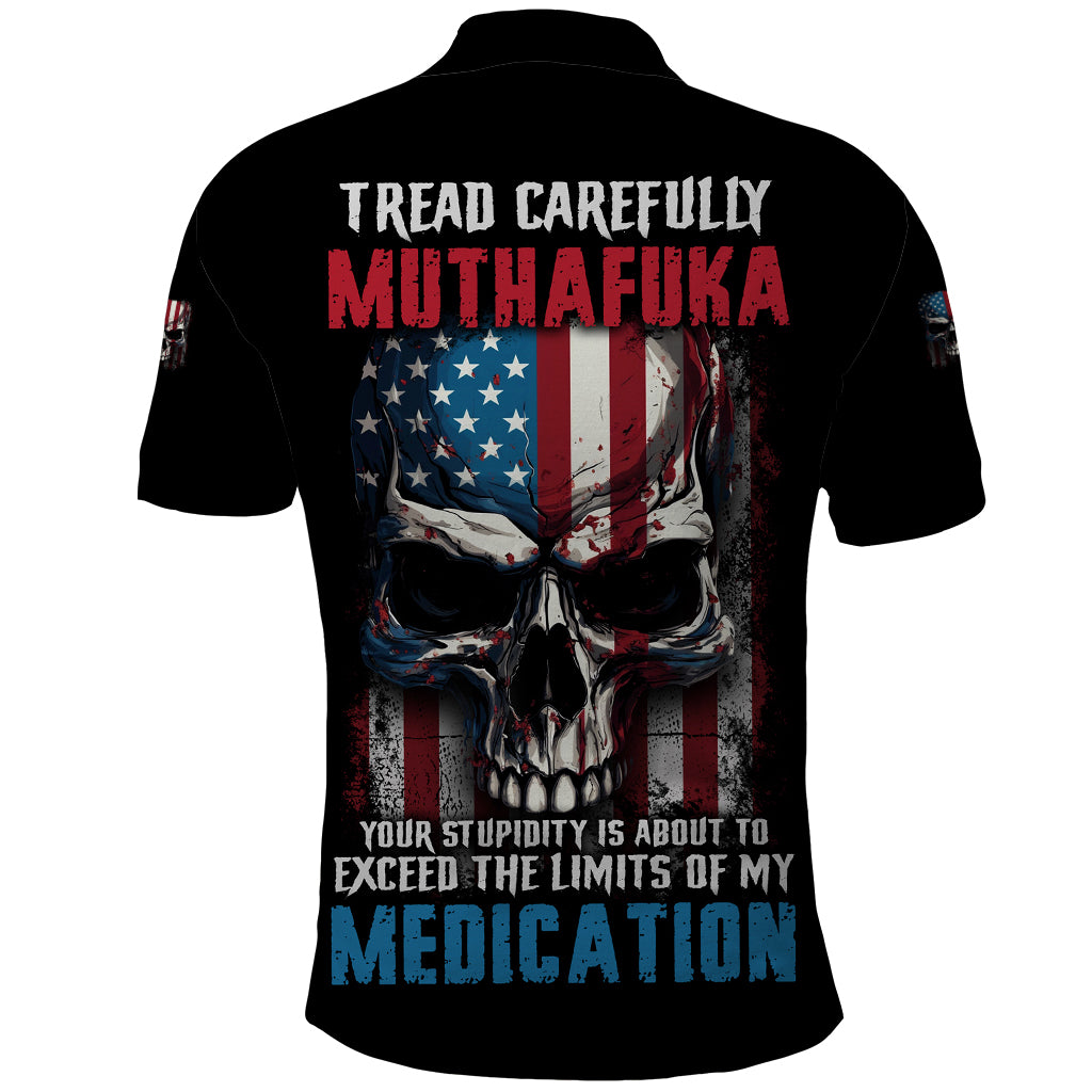 Tread Carefully Muthafuka Polo Shirt - Wonder Print Shop