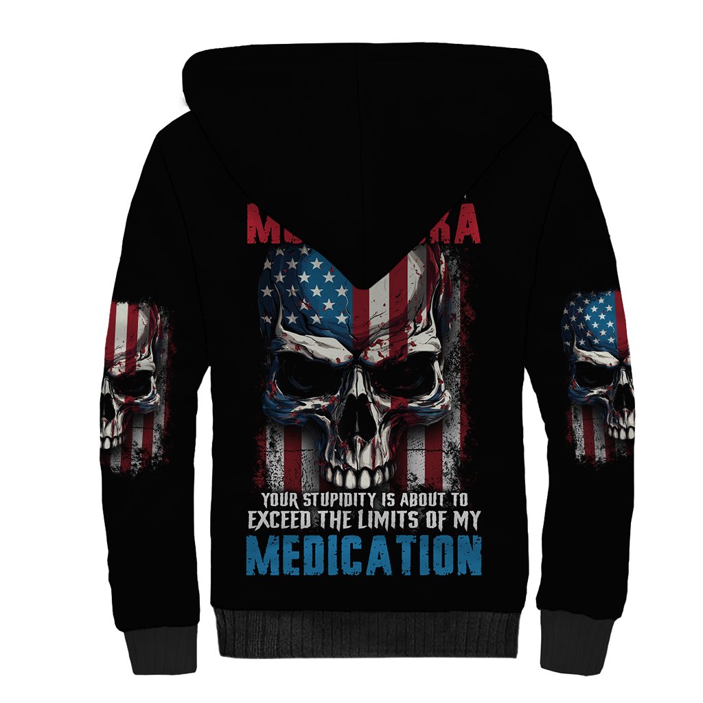 Tread Carefully Muthafuka Sherpa Hoodie - Wonder Print Shop