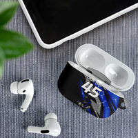 Personalized Extreme Motocross AirPods Case with Blue Rider – Dirt Bike Racing Design - Wonder Print Shop