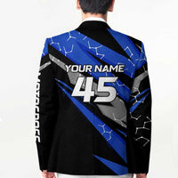 Personalized Extreme Motocross Blazer with Blue Rider – Dirt Bike Racing Design - Wonder Print Shop
