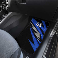 Personalized Extreme Motocross Car Mats with Blue Rider – Dirt Bike Racing Design - Wonder Print Shop