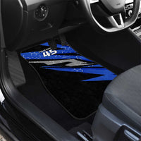 Personalized Extreme Motocross Car Mats with Blue Rider – Dirt Bike Racing Design - Wonder Print Shop