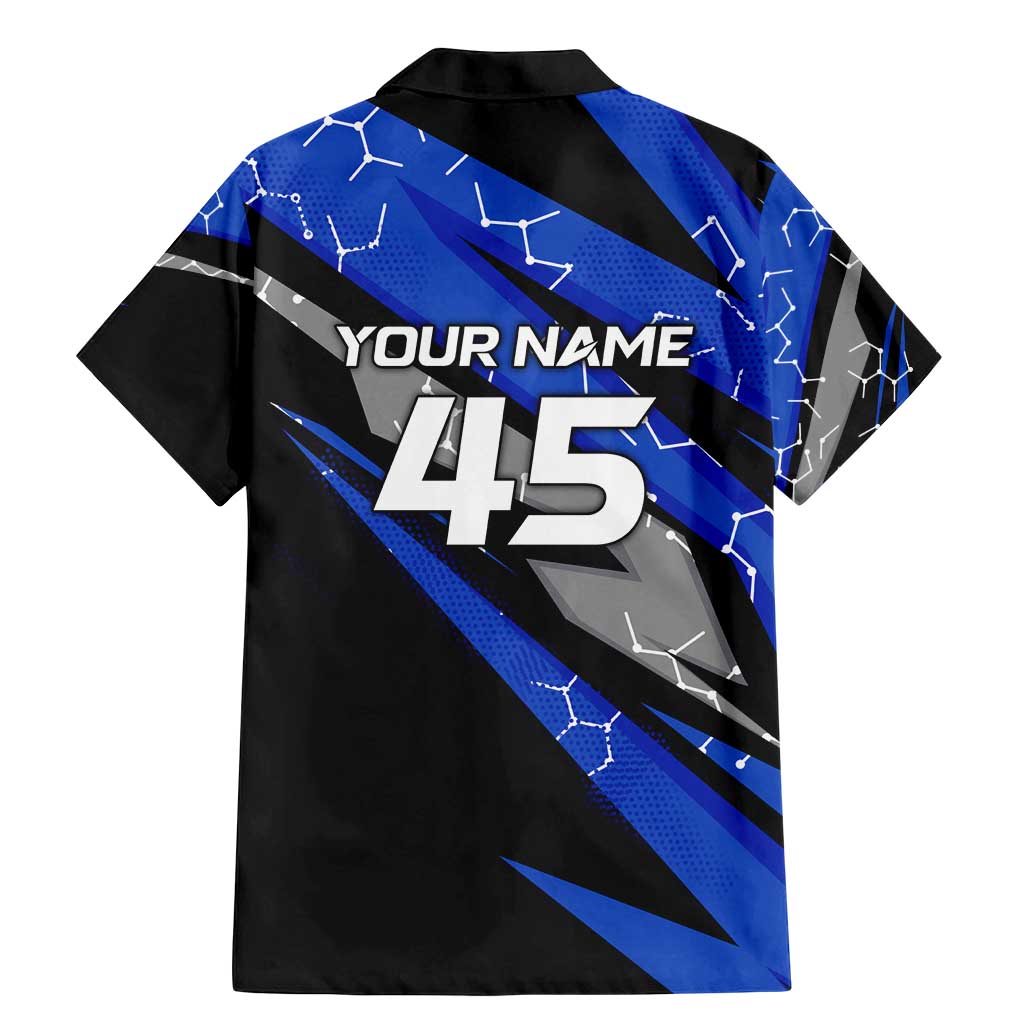 Personalized Extreme Motocross Family Matching Mermaid Dress and Hawaiian Shirt with Blue Rider – Dirt Bike Racing Design - Wonder Print Shop