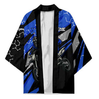 Personalized Extreme Motocross Kimono with Blue Rider – Dirt Bike Racing Design - Wonder Print Shop