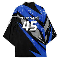 Personalized Extreme Motocross Kimono with Blue Rider – Dirt Bike Racing Design - Wonder Print Shop