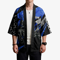 Personalized Extreme Motocross Kimono with Blue Rider – Dirt Bike Racing Design - Wonder Print Shop