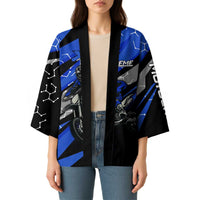 Personalized Extreme Motocross Kimono with Blue Rider – Dirt Bike Racing Design - Wonder Print Shop