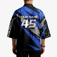Personalized Extreme Motocross Kimono with Blue Rider – Dirt Bike Racing Design - Wonder Print Shop