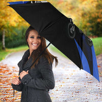Personalized Extreme Motocross Umbrella with Blue Rider – Dirt Bike Racing Design - Wonder Print Shop