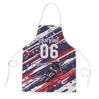 Personalized Patriotic Motocross Apron with USA Flag Colors – Dirt Bike Racing Design - Wonder Print Shop