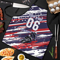 Personalized Patriotic Motocross Apron with USA Flag Colors – Dirt Bike Racing Design - Wonder Print Shop