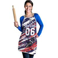 Personalized Patriotic Motocross Apron with USA Flag Colors – Dirt Bike Racing Design - Wonder Print Shop